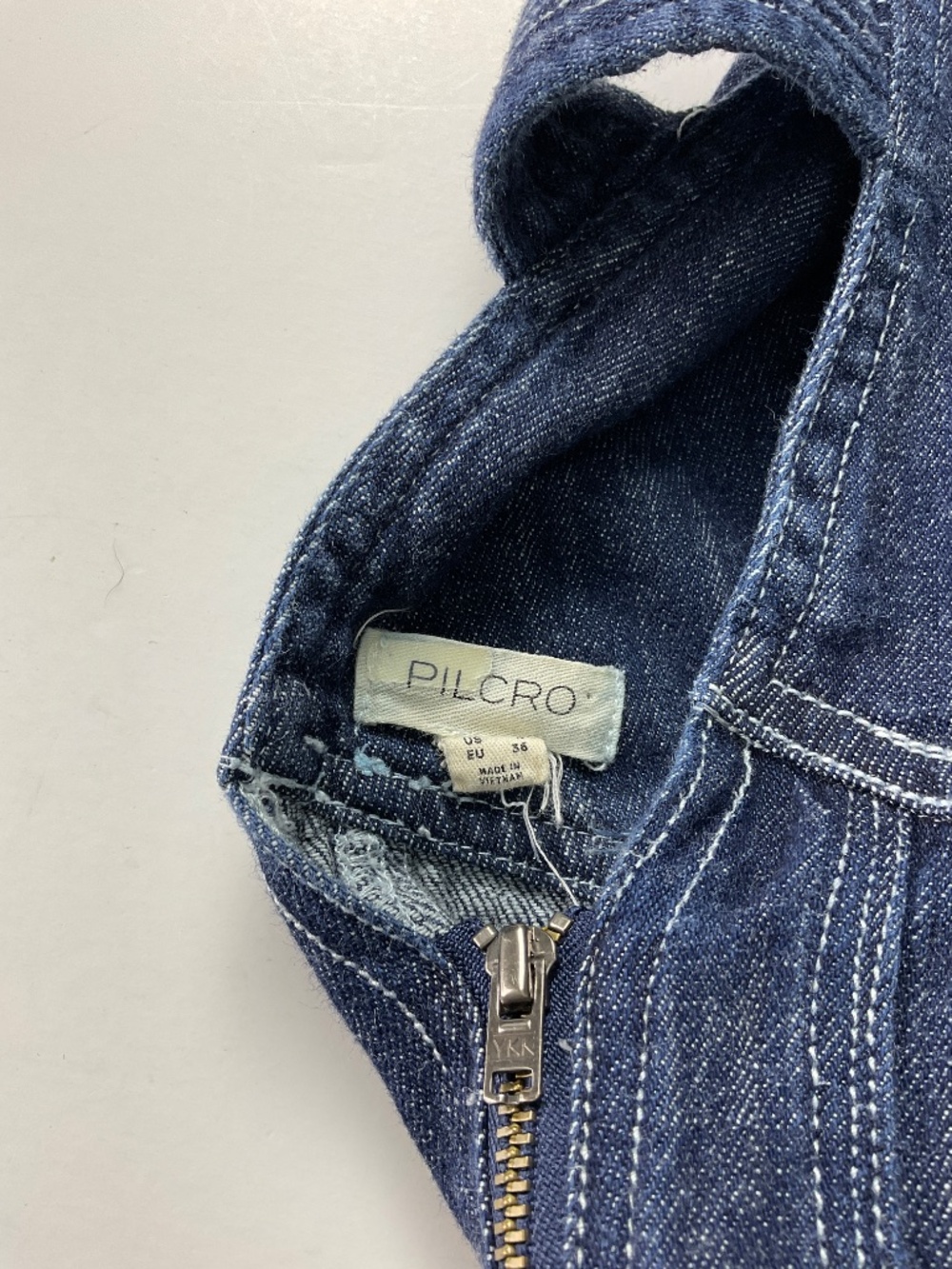 Pilcro Anthropologie Seamed V-Neck Denim Midi Dress - Picture 10 of 12